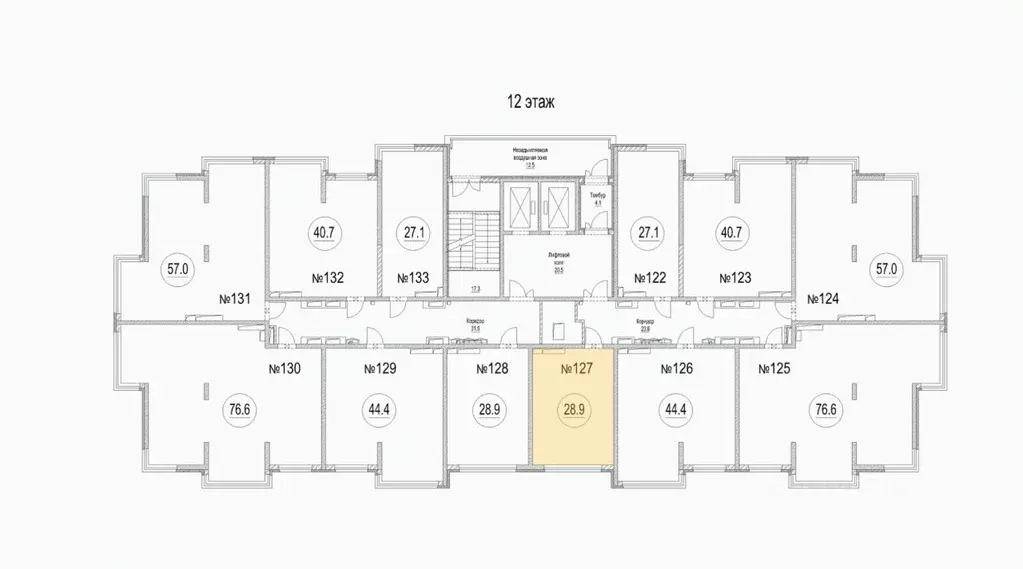 Студия Кемеровская область, Кемерово Ленинградский просп., 46 (28.9 м) - Фото 2