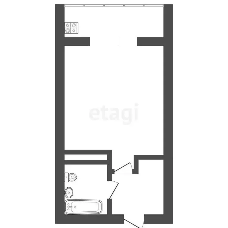 Квартира-студия: Тюмень, улица 30 лет Победы, 75 (17.1 м) - Фото 1
