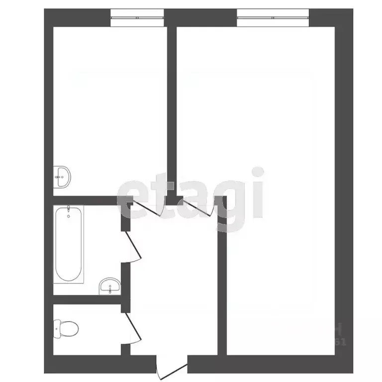 1-к кв. Томская область, Томск ул. 79-й Гвардейской Дивизии, 17 (37.6 ... - Фото 2