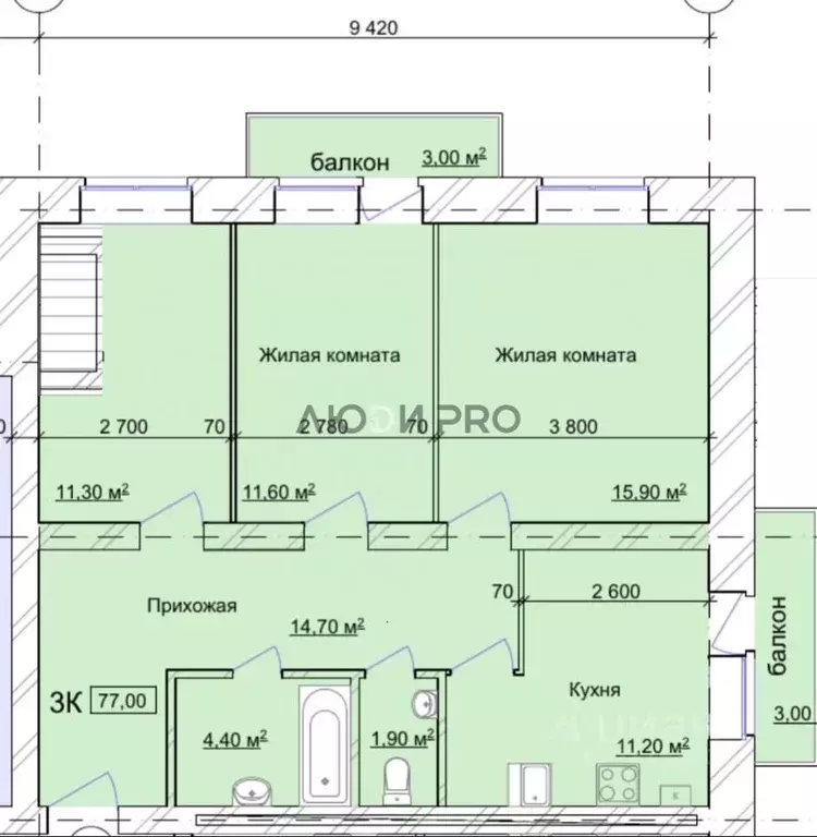 4-к кв. Ярославская область, Ярославский муниципальный округ, д. ... - Фото 2
