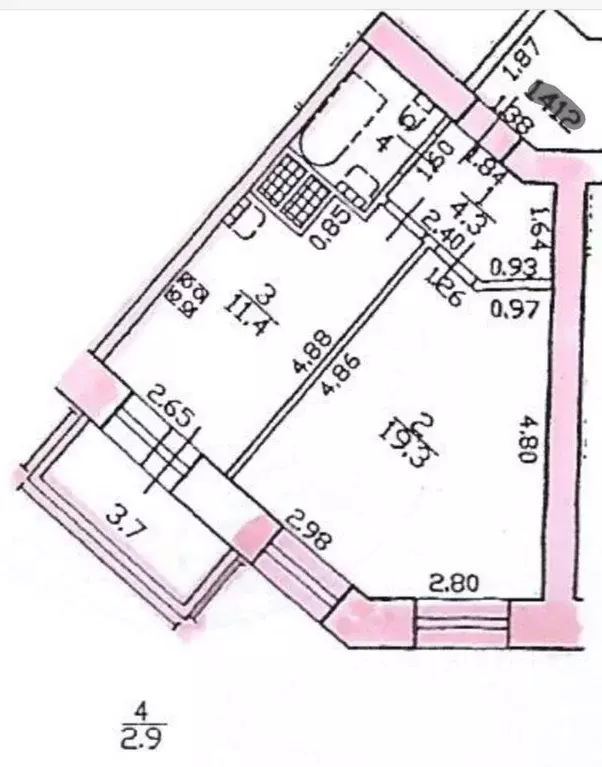 1-к кв. Санкт-Петербург Учительская ул., 18к1 (37.9 м) - Фото 2