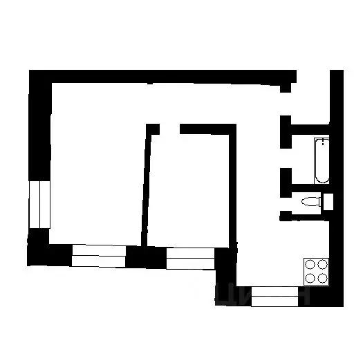 1-к кв. Новосибирская область, Новосибирск Затулинский жилмассив, ул. ... - Фото 2
