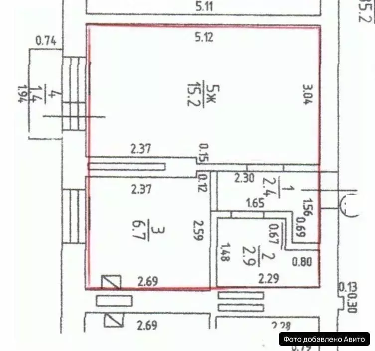 1-к кв. Калининградская область, Калининград Кутаисский пер., 2 (27.2 ... - Фото 2
