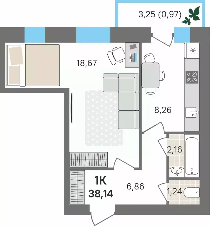 1-к кв. Пермский край, Пермский муниципальный округ, с. Култаево ул. ... - Фото 1