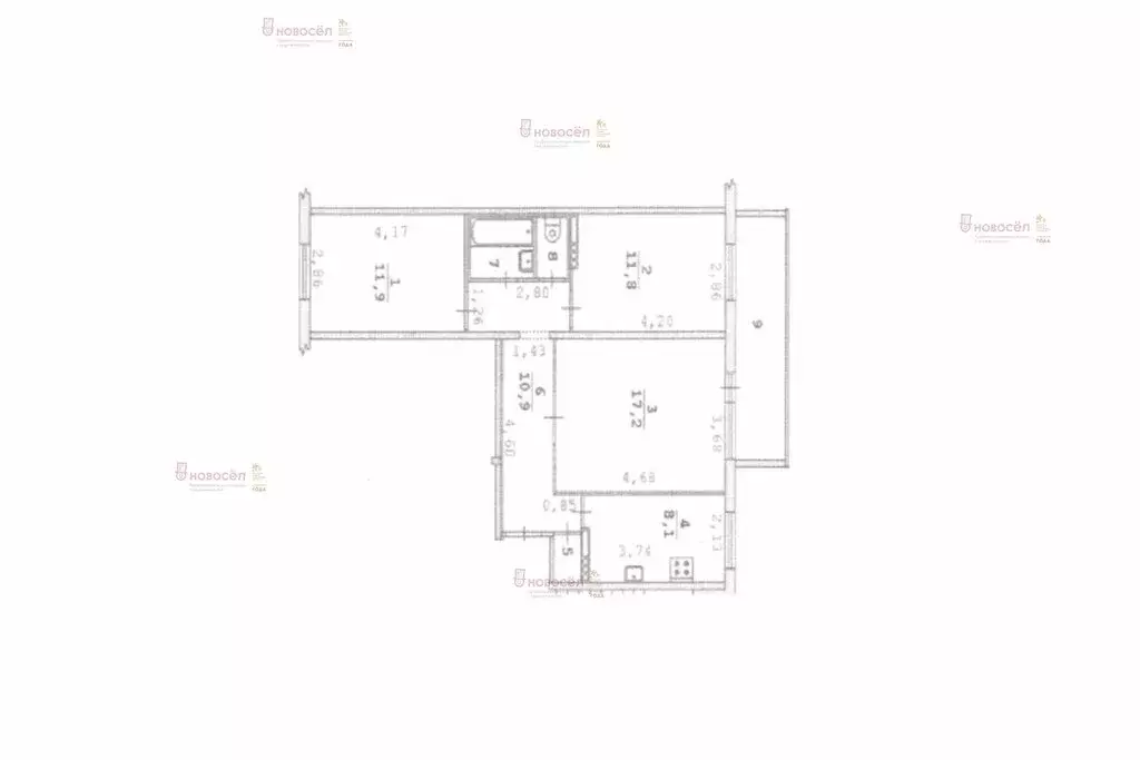 3-комнатная квартира: Екатеринбург, улица Металлургов, 46 (64 м) - Фото 1
