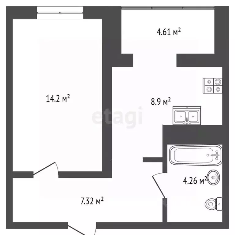 1-к кв. Самарская область, Самара Аэродромная ул., 102 (38.0 м) - Фото 2