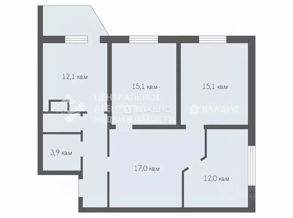 4-к кв. Рязанская область, Рязань Первомайский просп., 76к3 (84.3 м) - Фото 2