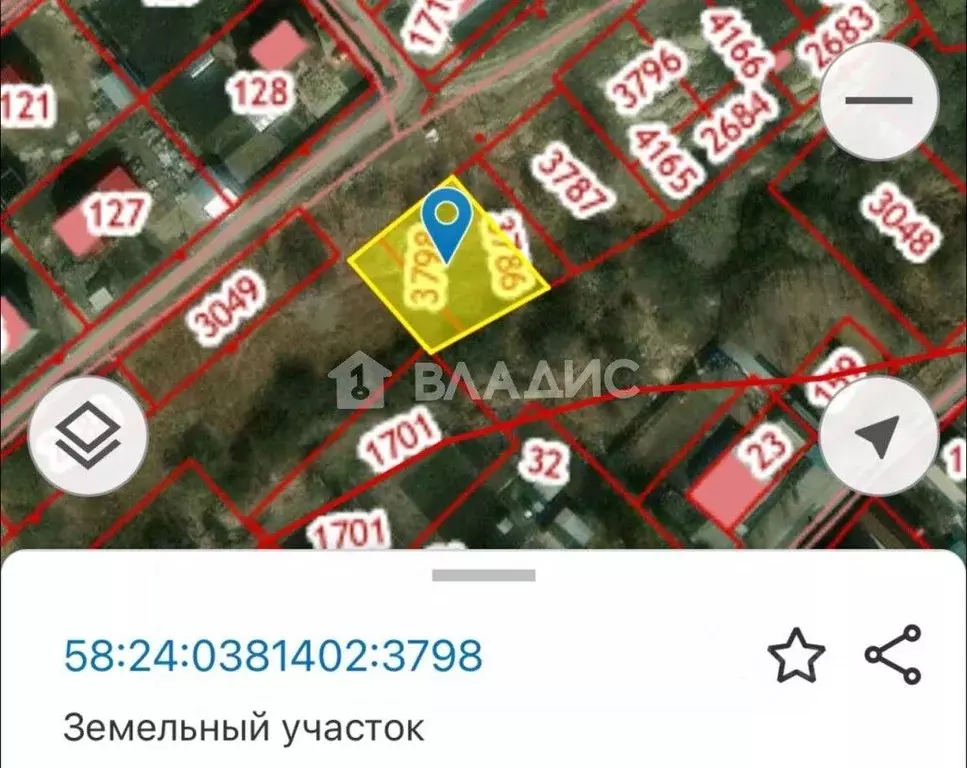 Участок в Пензенская область, Пензенский район, Засечный сельсовет, с. ... - Фото 0