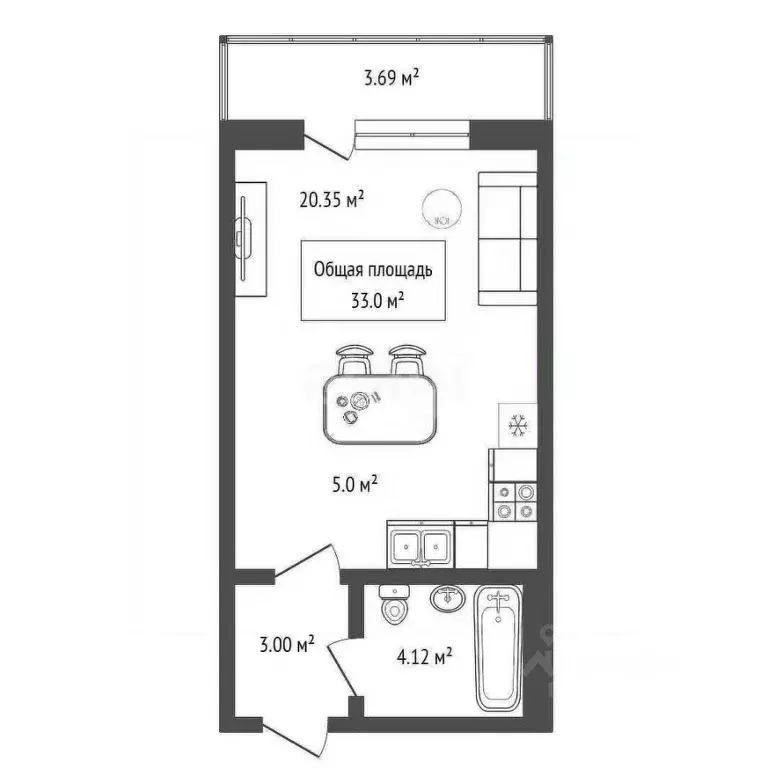 Студия Новосибирская область, Новосибирск ул. В. Высоцкого, 144/1 ... - Фото 1