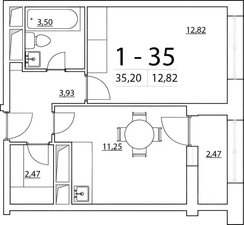 1-к кв. Санкт-Петербург Планерная ул., 91к1 (34.0 м) - Фото 1