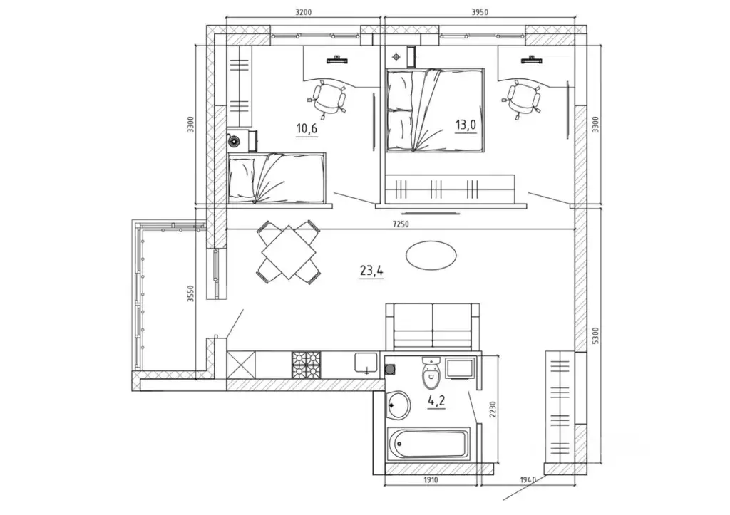 3-к кв. Кемеровская область, Кемерово 60А мкр,  (61.2 м) - Фото 0