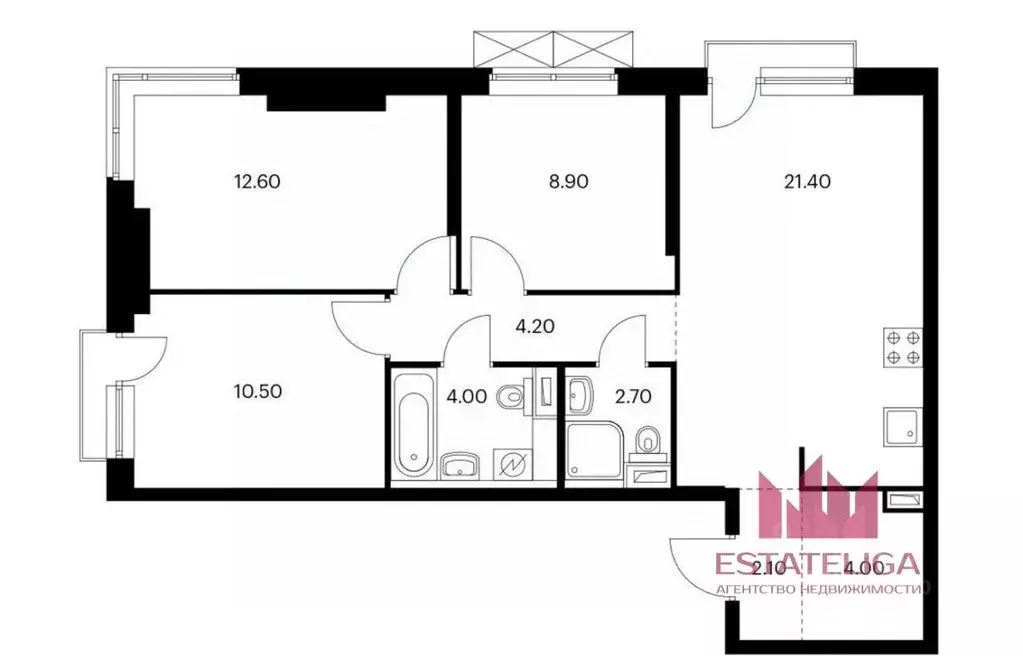 3-к кв. Москва проезд Стройкомбината, 1 (70.9 м) - Фото 2