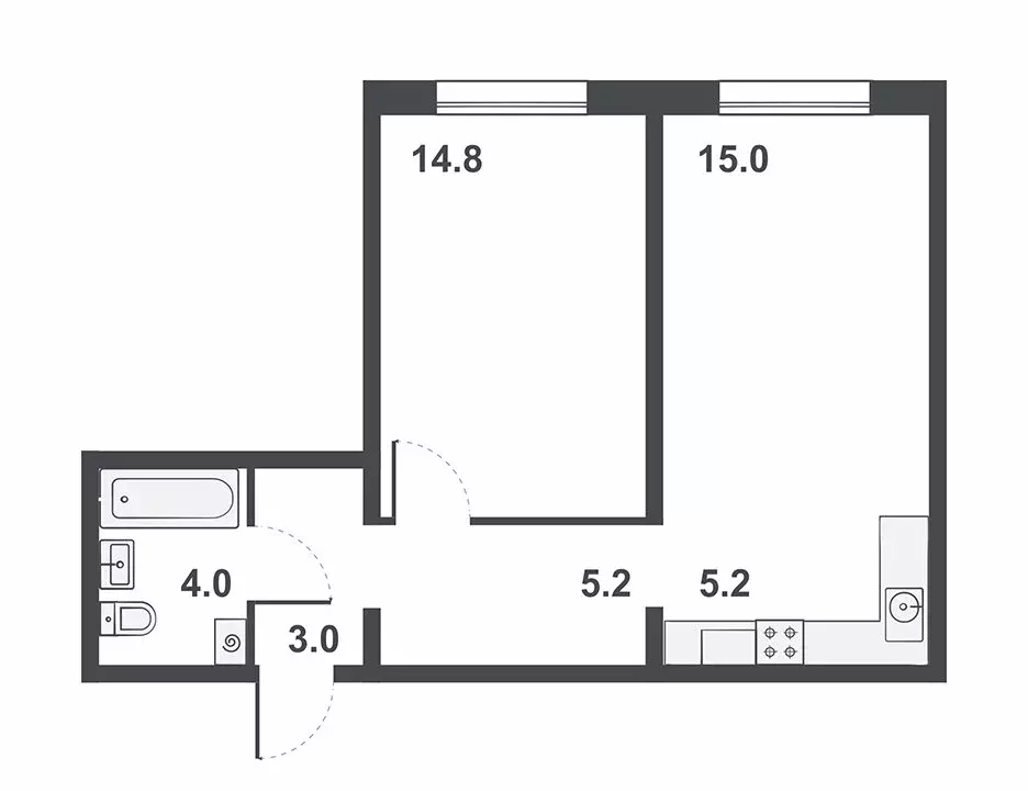 2-комнатная квартира: Киров, Прибрежный бульвар, 6 (47.2 м) - Фото 0