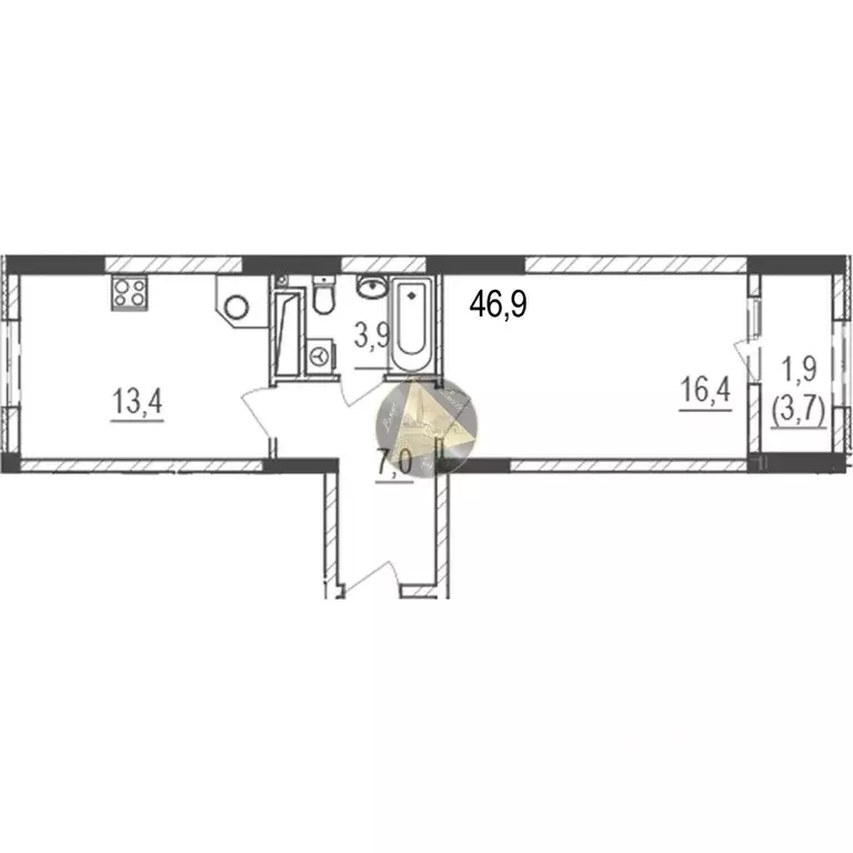 1-к кв. Крым, Симферопольский район, с. Мирное ул. Крымской Весны, ... - Фото 2