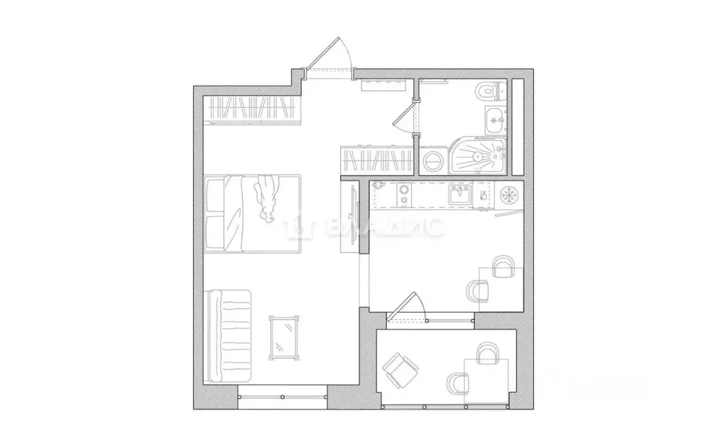 1-к кв. Москва Сосенское поселение, ул. Николо-Хованская, 24 (37.0 м) - Фото 2