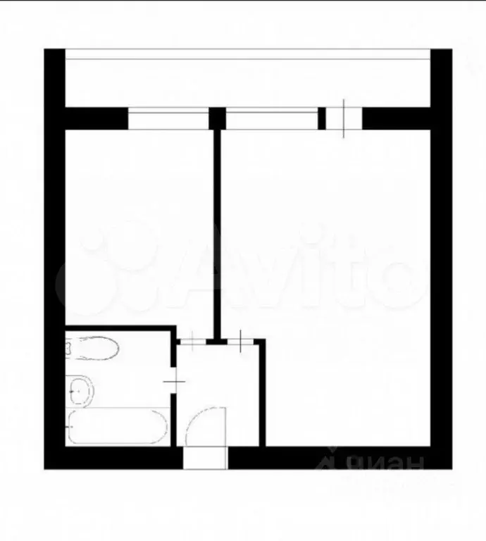 1-к. квартира, 34,5 м, 1/12 эт. - Фото 0