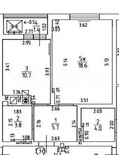 1-к. квартира, 40,2 м, 9/9 эт. - Фото 1