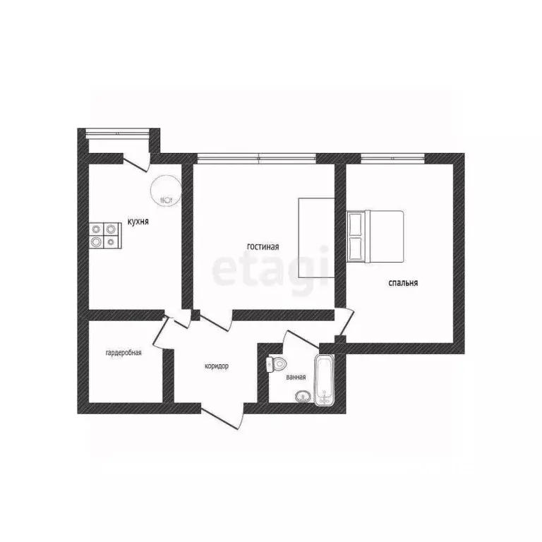 2-к кв. Смоленская область, Смоленск бул. Гагарина, 8 (60.4 м) - Фото 1