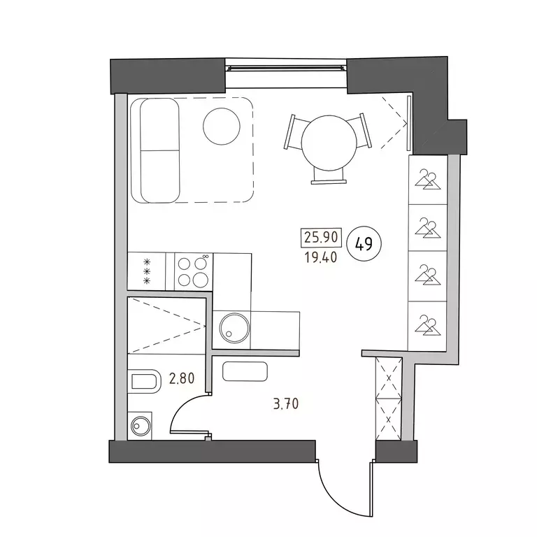 Продаётся квартира-студия, 25.9 м - Фото 0