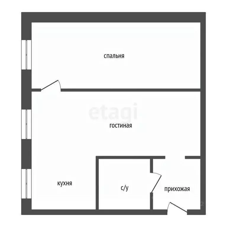 2-к кв. Красноярский край, Красноярск Волгоградская ул., 19а (45.0 м) - Фото 2