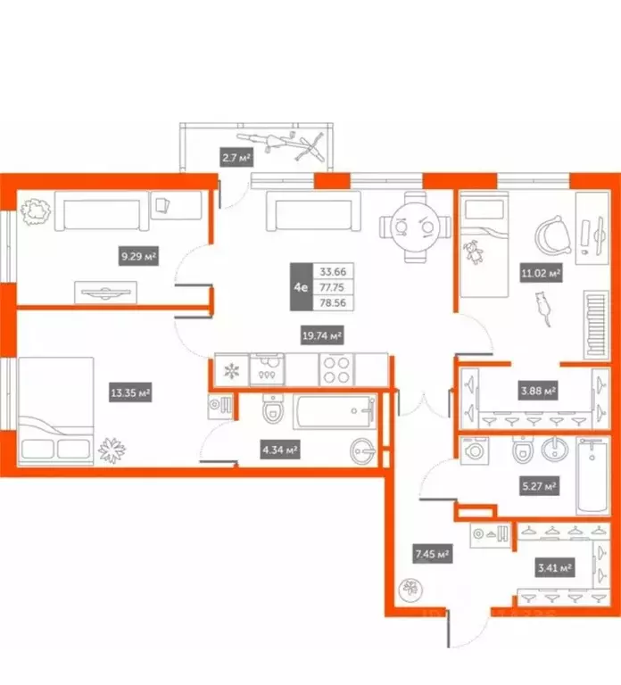 3-к кв. Санкт-Петербург, Санкт-Петербург, Пушкин ул. Камероновская, 18 ... - Фото 2