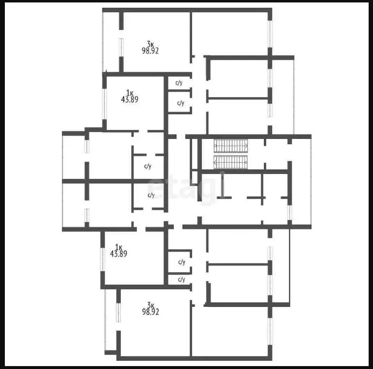 1-к кв. Владимирская область, Владимир ул. Родионовка (44.16 м) - Фото 2