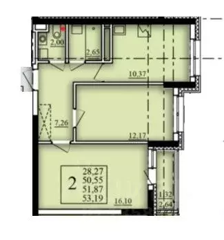 2-к кв. Башкортостан, Уфа Затон-Восточный жилрайон, Паруса жилой ... - Фото 1