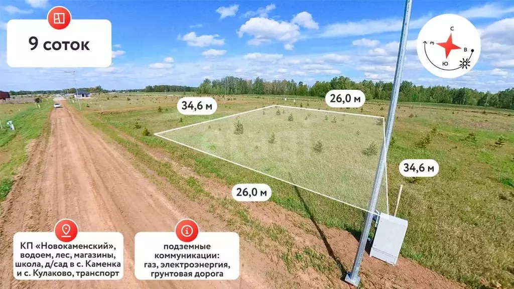 Участок в Тюменская область, Тюменский муниципальный округ, ... - Фото 1