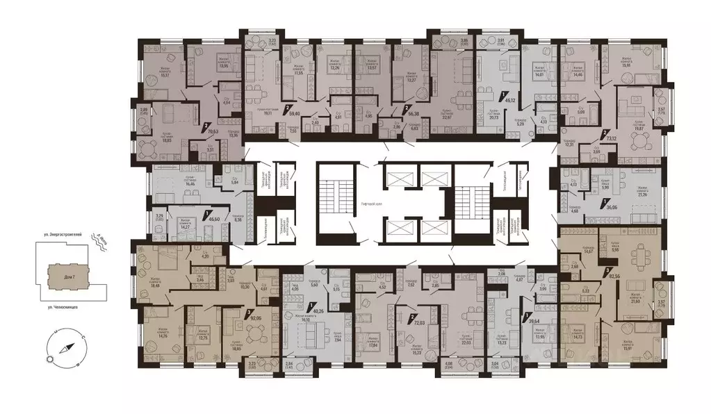 2-к кв. Свердловская область, Екатеринбург Центральный жилрайон, Дом 7 ... - Фото 2