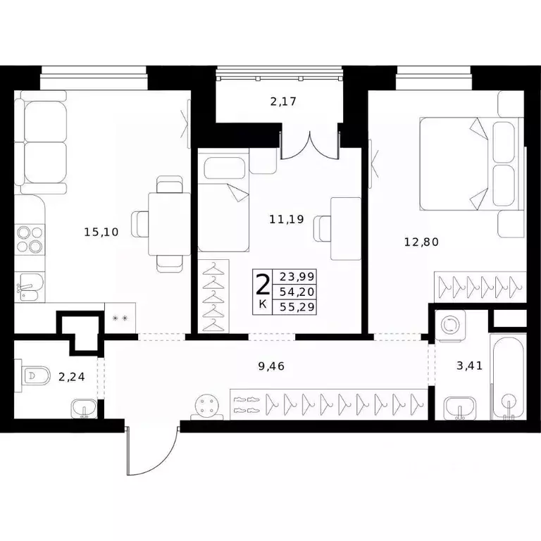 2-к кв. Нижегородская область, Нижний Новгород Ленгородок мкр, Мед ... - Фото 0