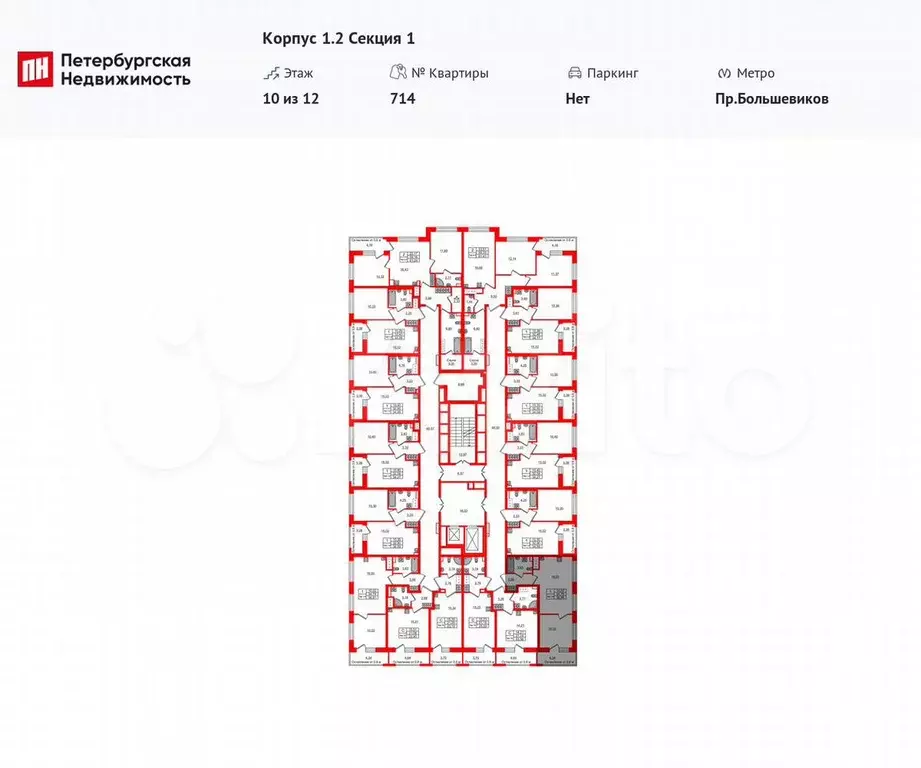 1-к. квартира, 34,8 м, 10/12 эт. - Фото 1