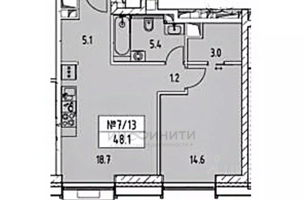 2-к кв. Москва Волгоградский просп., 32/5к1 (48.2 м) - Фото 2