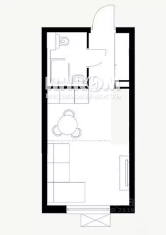 Студия Москва ул. Римского-Корсакова, 11к11 (21.7 м) - Фото 2