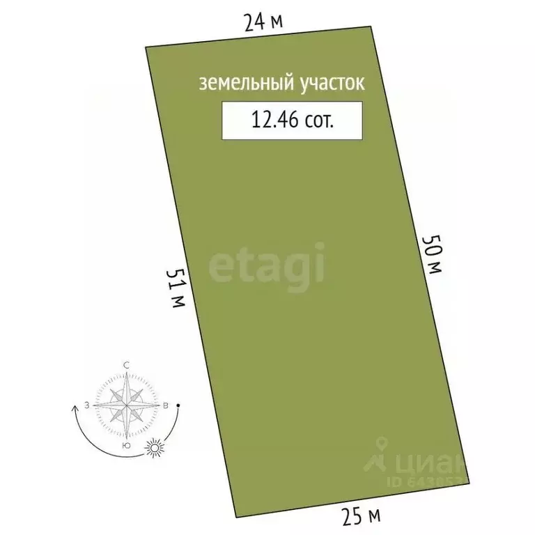 Участок в Алтайский край, Бийский район, пос. Амурский Новая ул., 16 ... - Фото 1