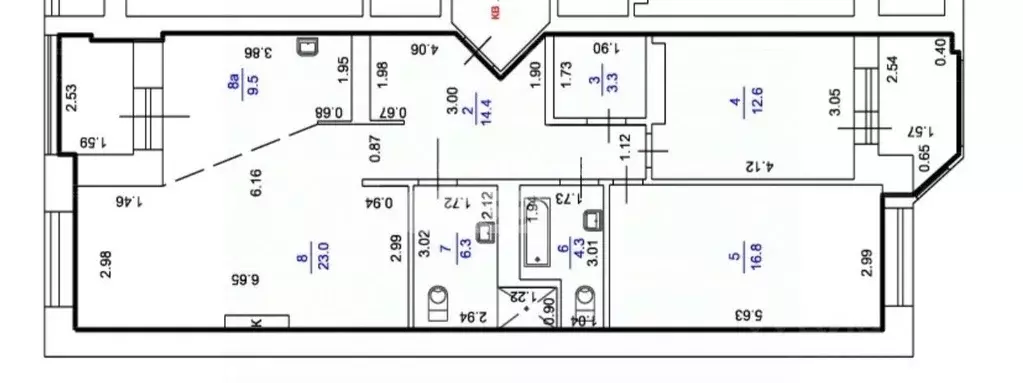 2-к кв. Самарская область, Тольятти Спортивная ул., 55 (90.0 м) - Фото 1