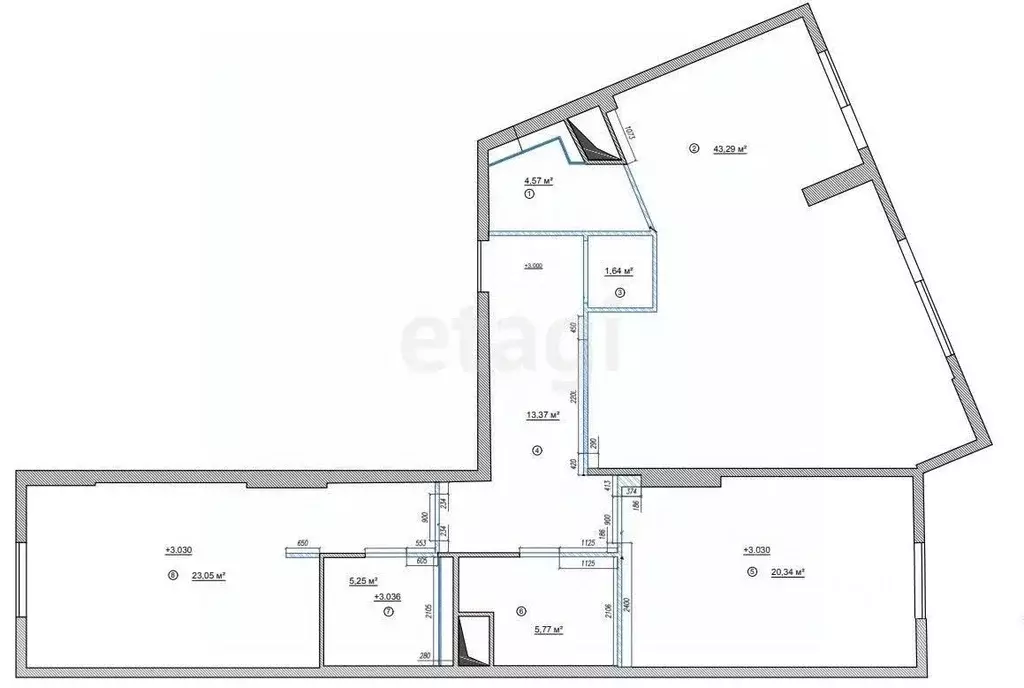 3-к кв. Татарстан, Казань Чистопольская ул., 86/10 (118.0 м) - Фото 1