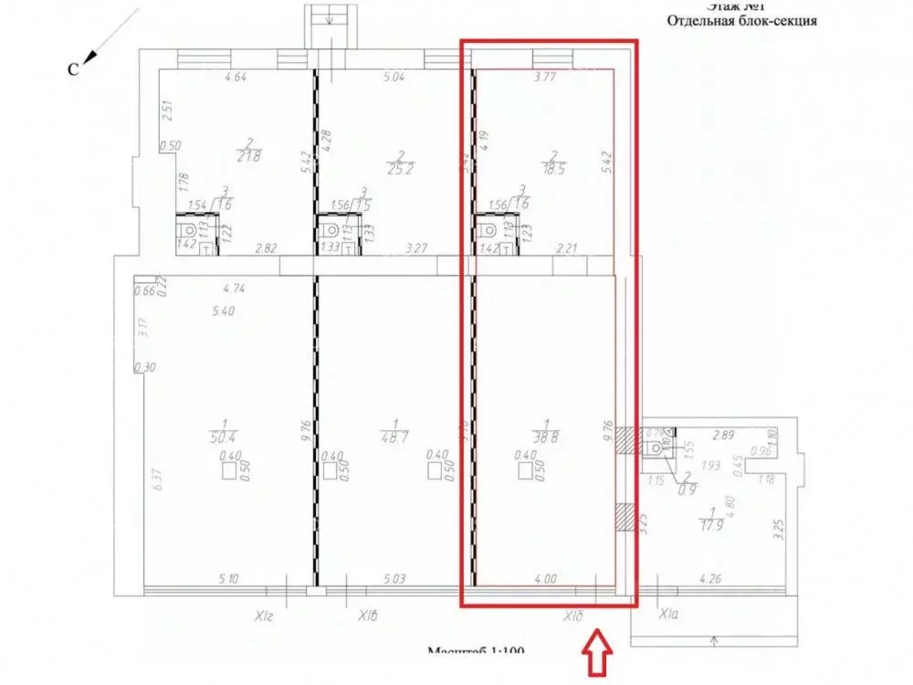 Помещение свободного назначения в Москва просп. Мира, 182 (59 м) - Фото 1