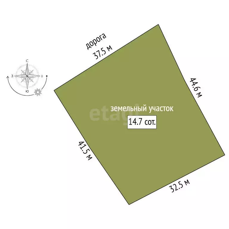 Дом в село Беркут, Совхозная улица (57 м) - Фото 1