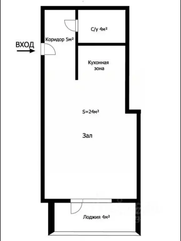 1-к кв. Томская область, Томск Водопроводная ул., 14 (35.0 м) - Фото 2