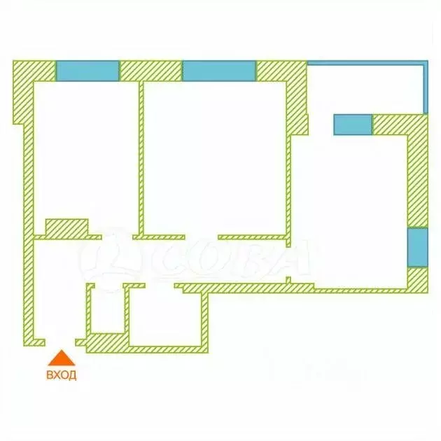 2-к кв. Тюменская область, Тюмень ул. Бориса Житкова, 4 (60.0 м) - Фото 1