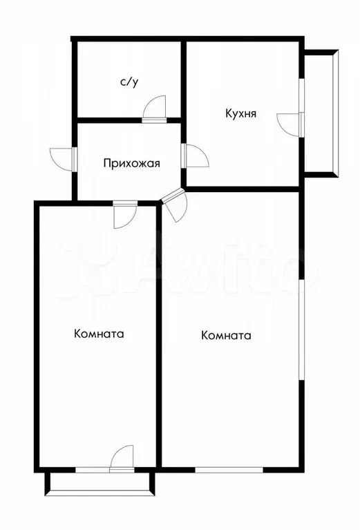 2-к. квартира, 55 м, 2/6 эт. - Фото 0