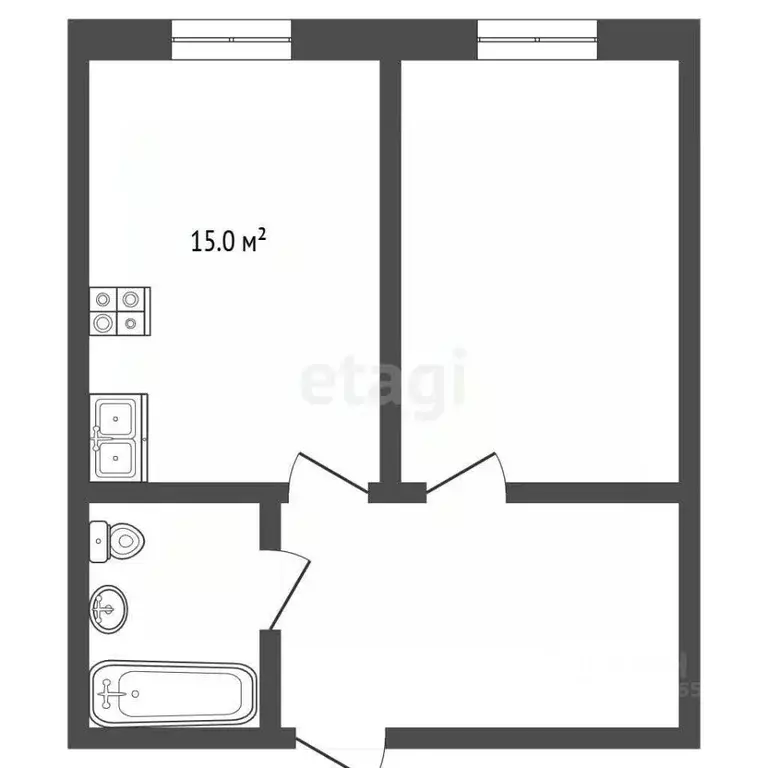 1-к кв. Краснодарский край, Анапа ул. Ленина, 190к2 (39.0 м) - Фото 2