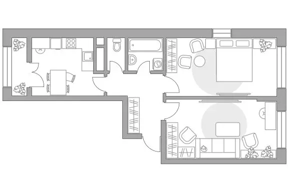 2-комнатная квартира: Балашиха, 39-й микрорайон, жилой комплекс Пехра, ... - Фото 1