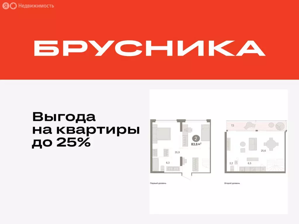 2-комнатная квартира: Тюмень, жилой комплекс Речной Порт (83.64 м) - Фото 0