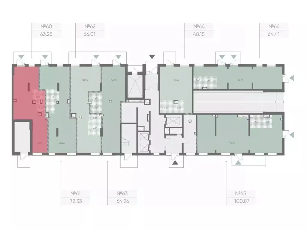 Офис в Санкт-Петербург Морская миля жилой комплекс (63 м) - Фото 2