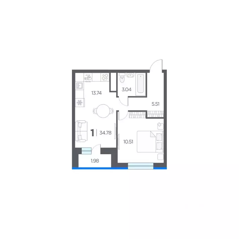 1-к кв. Рязанская область, Рязанский муниципальный округ, с. Дядьково ... - Фото 1