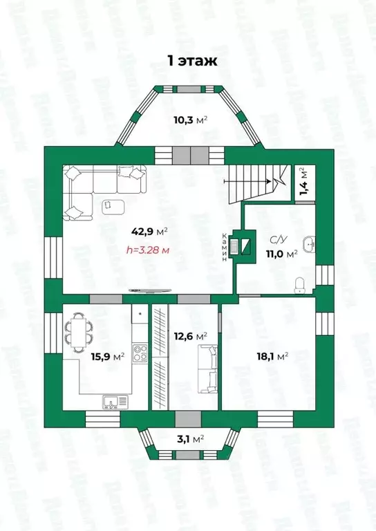 Коттедж в Кировская область, Киров городской округ, д. Богородская ул. ... - Фото 1