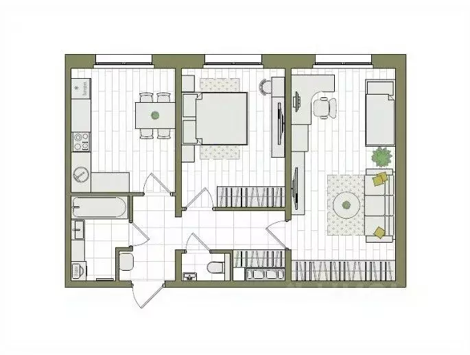 2-к кв. Кировская область, Киров ул. Чистопрудненская, 13А (59.2 м) - Фото 1