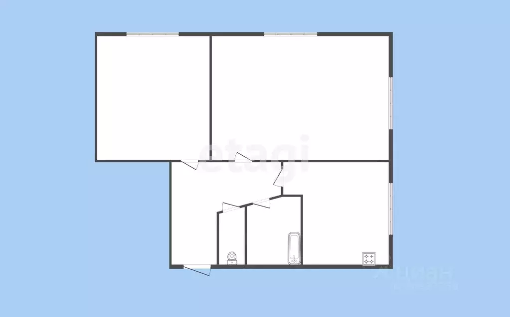 2-к кв. Карачаево-Черкесия, Черкесск Октябрьская ул., 48 (38.1 м) - Фото 1
