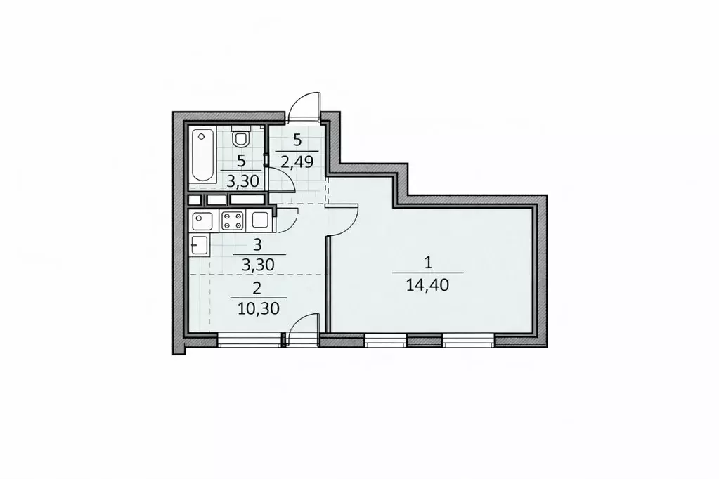1-к кв. Москва ул. Обручева, вл30 (34.4 м) - Фото 2